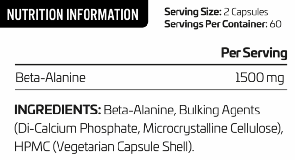 Applied Nutrition Beta Alanine 1500mg 120 Caps - Image 2