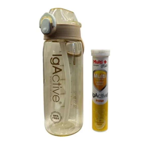 Igactive Multi Plus B Complex Για Ενέργεια, Ενίσχυση του Ανοσοποιητικού & του Νευρικού Συστήματος & Δώρο Μπουκάλι 550ml