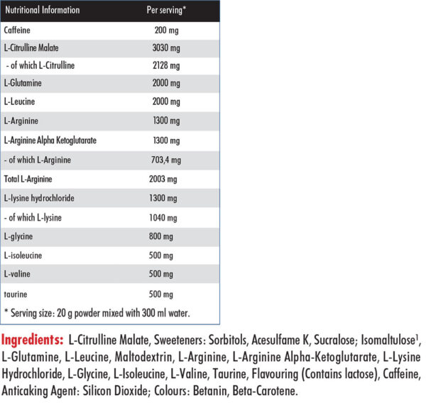Intense Pre Workout 375 gr Fruit Punch WEIDER - Image 2